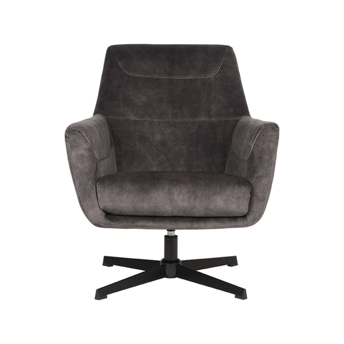 LABEL51 Fauteuil Toby - Antraciet - Velvet - One Size-Fauteuils-LABEL51