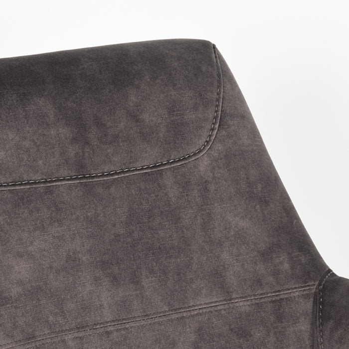 LABEL51 Fauteuil Toby - Antraciet - Velvet - One Size-Fauteuils-LABEL51