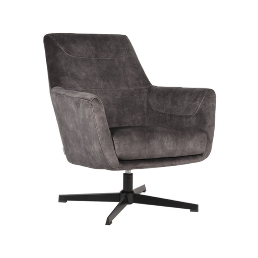 LABEL51 Fauteuil Toby - Antraciet - Velvet - One Size-Fauteuils-LABEL51