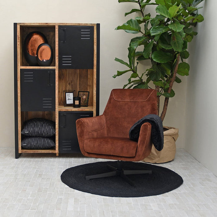 LABEL51 Fauteuil Toby - Rust - Velvet - One Size-Fauteuils-LABEL51