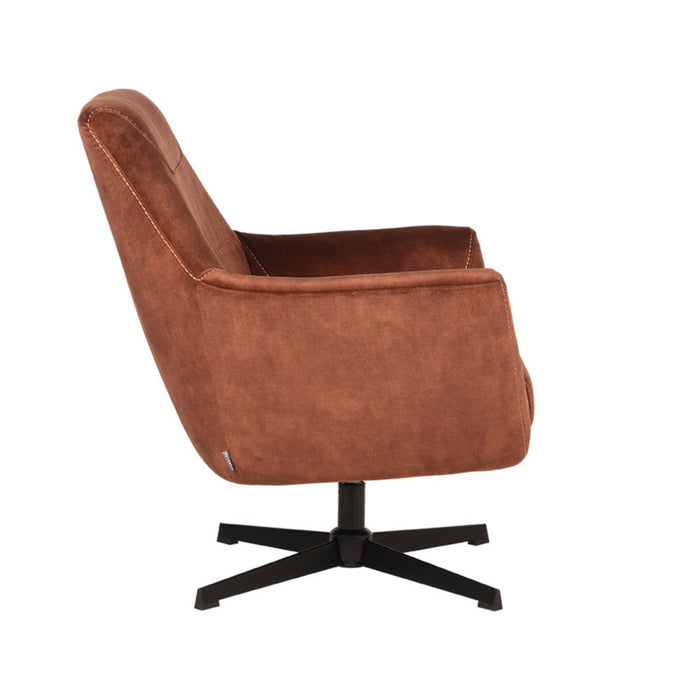 LABEL51 Fauteuil Toby - Rust - Velvet - One Size-Fauteuils-LABEL51