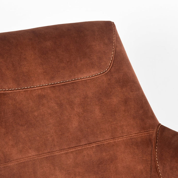 LABEL51 Fauteuil Toby - Rust - Velvet - One Size-Fauteuils-LABEL51