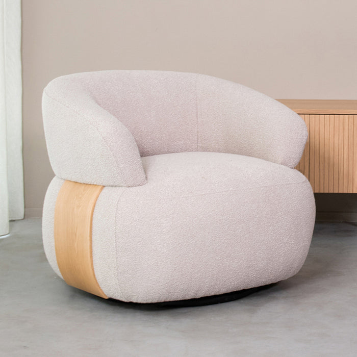 LABEL51 Fauteuil Valenza Naturel Boucle - 84x81x75 cm-Fauteuils-LABEL51