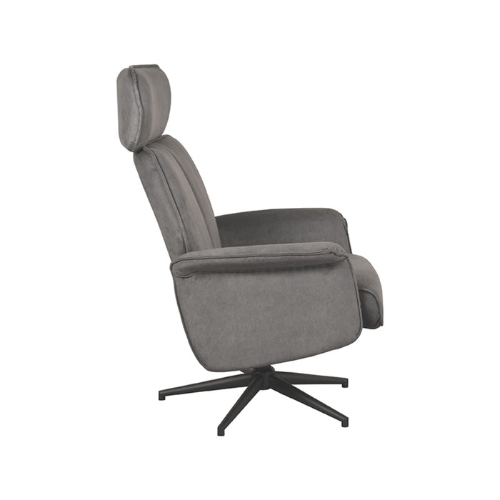LABEL51 Fauteuil Verdal - Antraciet - Velvet - Excl. Hocker-Fauteuils-LABEL51