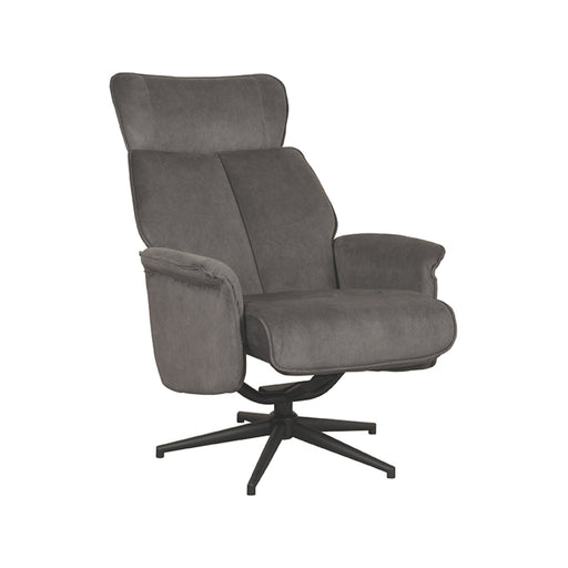 LABEL51 Fauteuil Verdal - Antraciet - Velvet - Excl. Hocker-Poefs-LABEL51