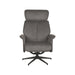 LABEL51 Fauteuil Verdal - Antraciet - Velvet - Excl. Hocker-Poefs-LABEL51