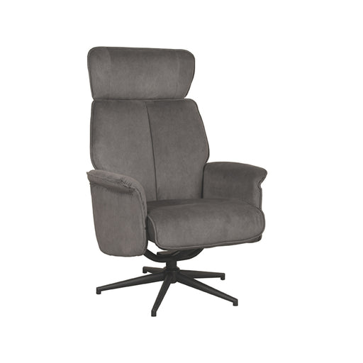 LABEL51 Fauteuil Verdal - Antraciet - Velvet - Excl. Hocker-Poefs-LABEL51