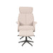 LABEL51 Fauteuil Verdal - Naturel - Boucle - Incl. Hocker-Poefs-LABEL51