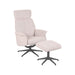 LABEL51 Fauteuil Verdal - Naturel - Boucle - Incl. Hocker-Poefs-LABEL51