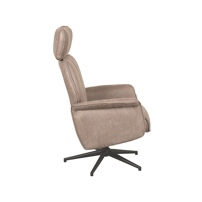 LABEL51 Fauteuil Verdal - Taupe - Kunstleder - Excl. Hocker-Fauteuils-LABEL51
