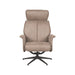 LABEL51 Fauteuil Verdal - Taupe - Kunstleder - Excl. Hocker-Poefs-LABEL51