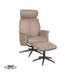 LABEL51 Fauteuil Verdal - Taupe - Kunstleder - Incl. Hocker-Fauteuils-LABEL51