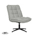 LABEL51 Vince draaibare fauteuil in stone kleur chenille stof met zwart onderstel, 63x74x91 cm.