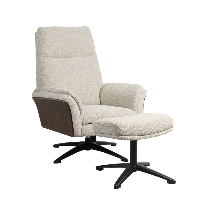 LABEL51 Zenza Armchair - Natural - Boucle - Incl. Ottoman