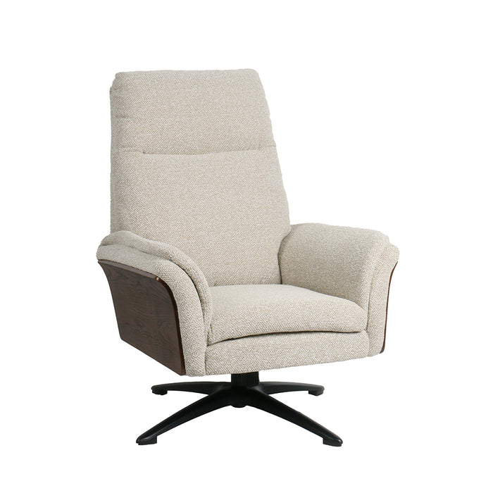 LABEL51 Fauteuil Zenza - Naturel - Boucle - Incl. Hocker-Poefs-LABEL51