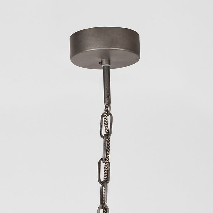 LABEL51 Hanglamp Dock Robuuste Metaal Burned Steel 42x42x37 cm-Hanglampen-LABEL51