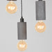 LABEL51 Hanglamp Fresco - Beton - Beton - 3-Lichts-Tafellampen-LABEL51