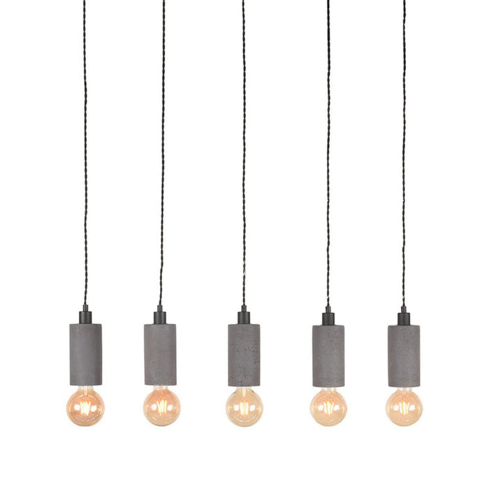 LABEL51 Hanglamp Fresco - Beton - Beton - 5-Lichts-Hanglampen-LABEL51