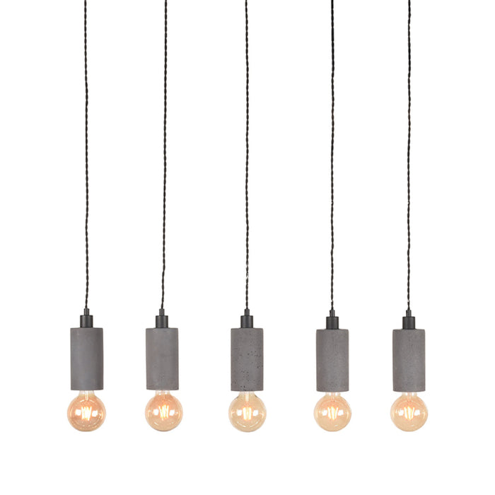 LABEL51 Hanglamp Fresco - Beton - Beton - 5-Lichts-Hanglampen-LABEL51