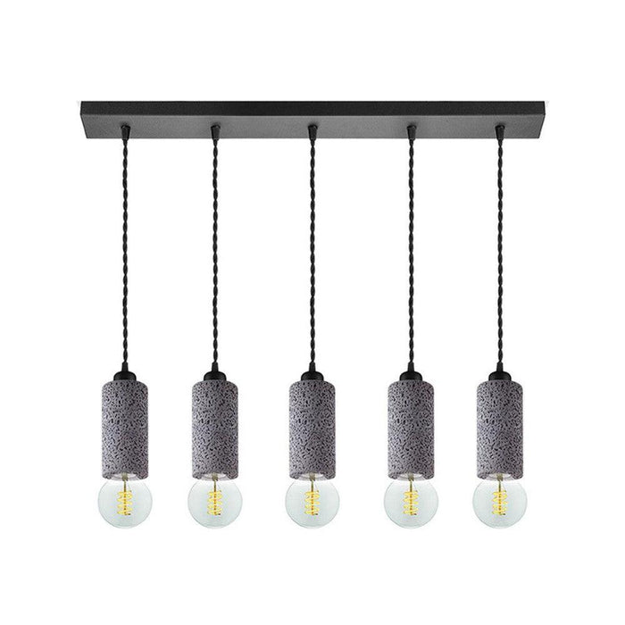 LABEL51 Hanglamp Fresco - Beton - Beton - 5-Lichts-Hanglampen-LABEL51