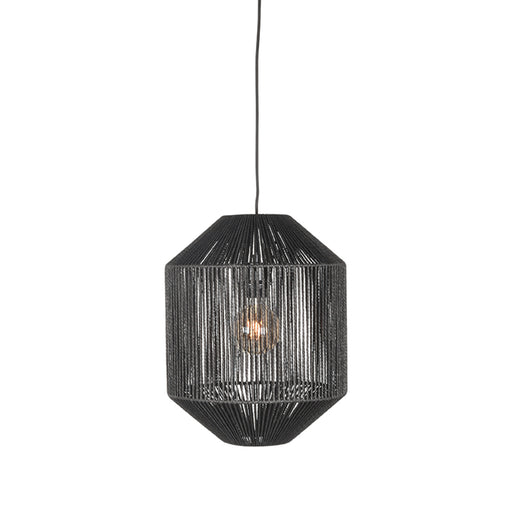 LABEL51 Hanglamp Ibiza Cilinder Jute Zwart 33x33x162 cm-Hanglampen-LABEL51