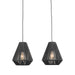 LABEL51 Hanglamp Ibiza Diamond 2-Lichts Zwart 80x33x150 cm-Hanglampen-LABEL51