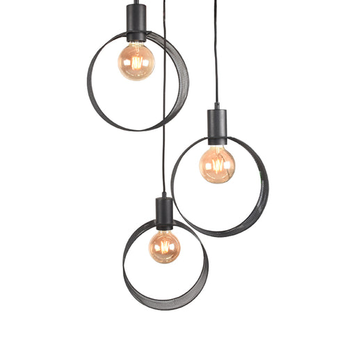 LABEL51 Hanglamp Ronda - Zwart - Metaal - 3-Lichts-Tafellampen-LABEL51