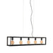 LABEL51 Hanglamp Tetto Metaal Zwart 20x120x141 cm-Hanglampen-LABEL51