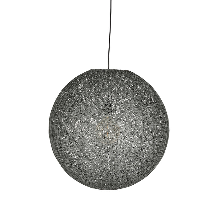 LABEL51 Hanglamp Twist Bolvormige Vlas Grijs 45x45x45 cm-Hanglampen-LABEL51