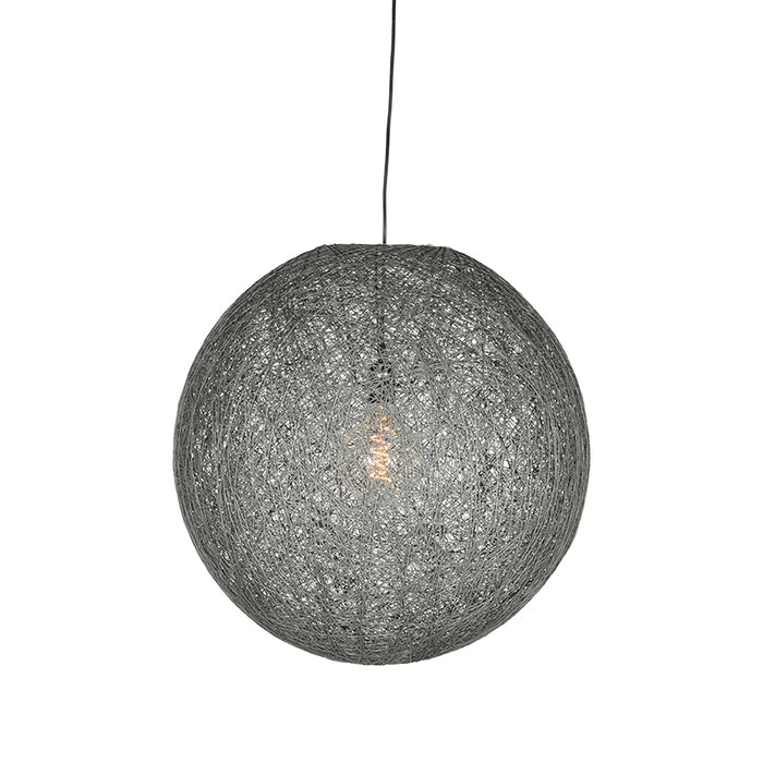 LABEL51 Hanglamp Twist Bolvormige Vlas Grijs 45x45x45 cm-Hanglampen-LABEL51