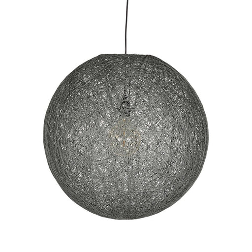 LABEL51 Hanglamp Twist Bolvormige Vlas Grijs 55x55x55 cm-Hanglampen-LABEL51