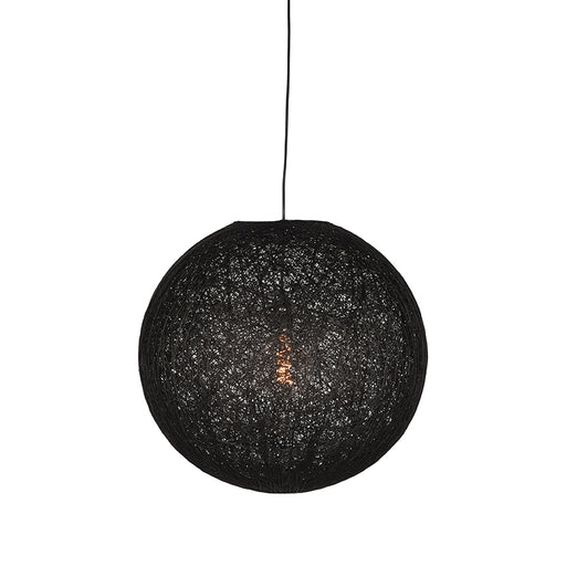 LABEL51 Hanglamp Twist Bolvormige Vlas Zwart 30x30x30 cm-Hanglampen-LABEL51