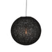 LABEL51 Hanglamp Twist Bolvormige Vlas Zwart 45x45x45 cm-Hanglampen-LABEL51