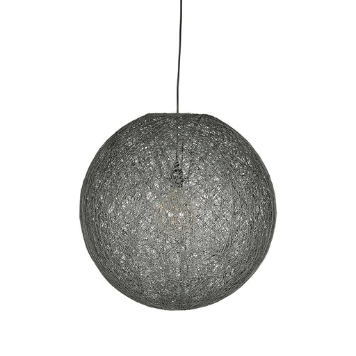 LABEL51 Hanglamp Twist - Grijs - Vlas - L-Tafellampen-LABEL51