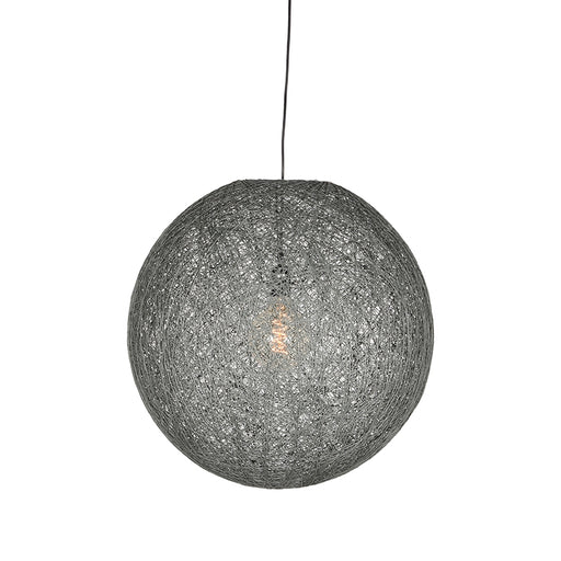 LABEL51 Hanglamp Twist - Grijs - Vlas - L-Tafellampen-LABEL51