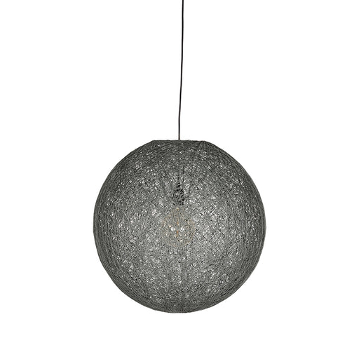 LABEL51 Hanglamp Twist - Grijs - Vlas - M-Tafellampen-LABEL51