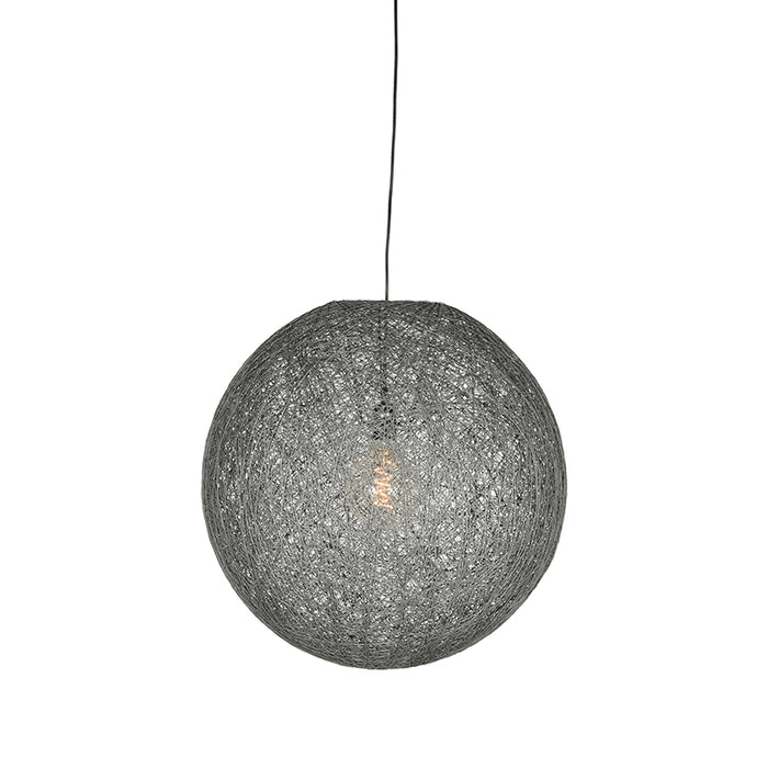 LABEL51 Hanglamp Twist - Grijs - Vlas - M-Tafellampen-LABEL51