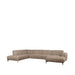 LABEL51 Hoekbank Merido Fluweel Taupe Raven | Zwart Metaal-Hoekbanken-LABEL51