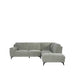 LABEL51 Santino hoekbank rechts in stone chenille stof met zwarte poten, 257x215 cm.