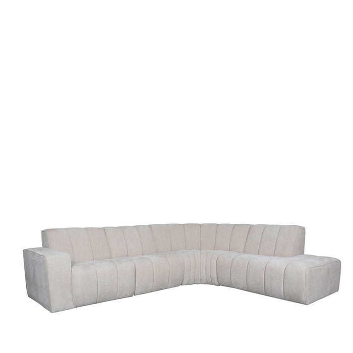 LABEL51 Hoekbank Vitoro Naturel Chenille Hoekbank Rechts 302x253x82 cm-Hoekbanken-LABEL51