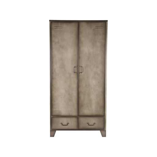 LABEL51 Hoge Kast Fence 2-Deurs Vintage Metaal 90x50x185 cm-Opbergkasten-LABEL51