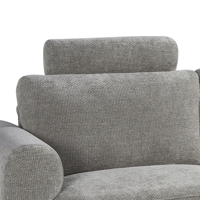 LABEL51 Milano hoofdsteun in grijze Elite Stone stof voor extra nekondersteuning op de bank.