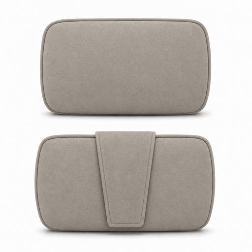 LABEL51 Hoofdsteun Odense Taupe Micro Suede 43x20 cm-Sierkussens-LABEL51