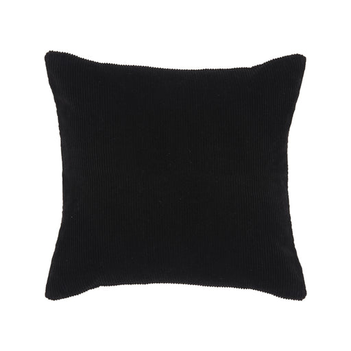 LABEL51 Kussen Sierkussen Rib Zwart Katoen 45x45 cm-Kussens-LABEL51