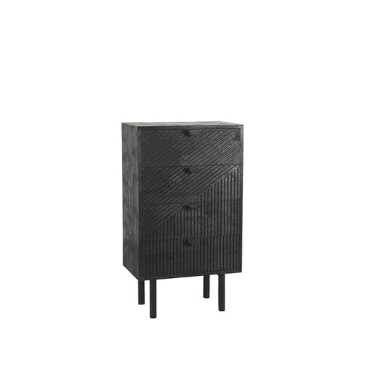 LABEL51 Ladekast Cotia Zwart Mangohout 50 cm 50x30x90 cm-Ladenkasten-LABEL51