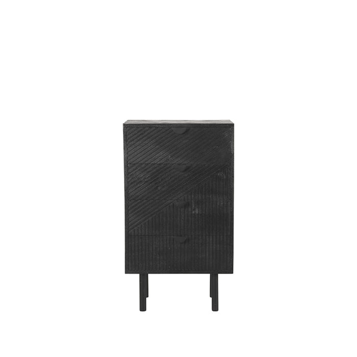 LABEL51 Ladekast Cotia Zwart Mangohout 50 cm 50x30x90 cm-Ladenkasten-LABEL51