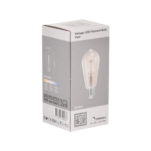 LABEL51 Lichtbron Kooldraadlamp - Helder glas - - Peer-Tafellampen-LABEL51