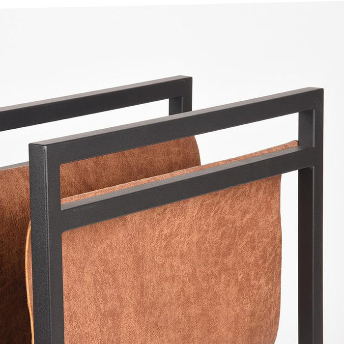 LABEL51 Magazinehouder Cognac Leder 45x20x38 cm-Opbergdozen en manden-LABEL51