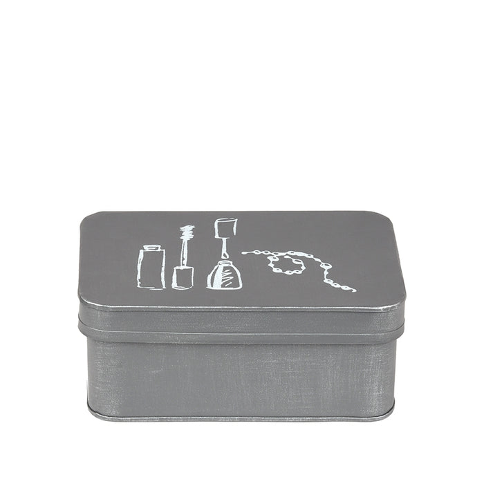 LABEL51 Make-Up Opbergdoos Antiek Grijs 21x15x9 cm-Opbergdozen en manden-LABEL51