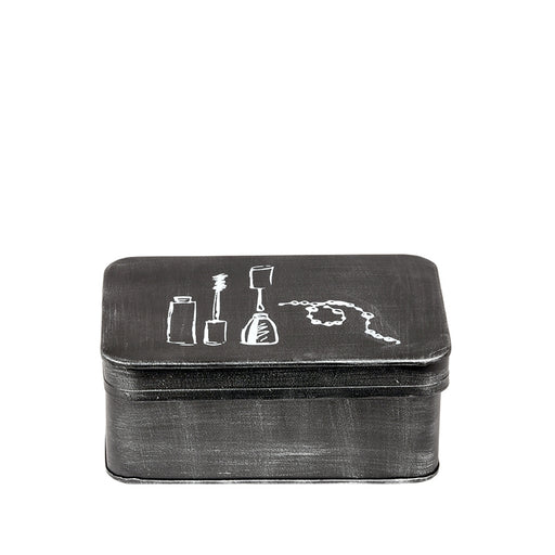 LABEL51 Make-Up Opbergdoos Antiek Zwart 21x15x9 cm-Opbergdozen en manden-LABEL51